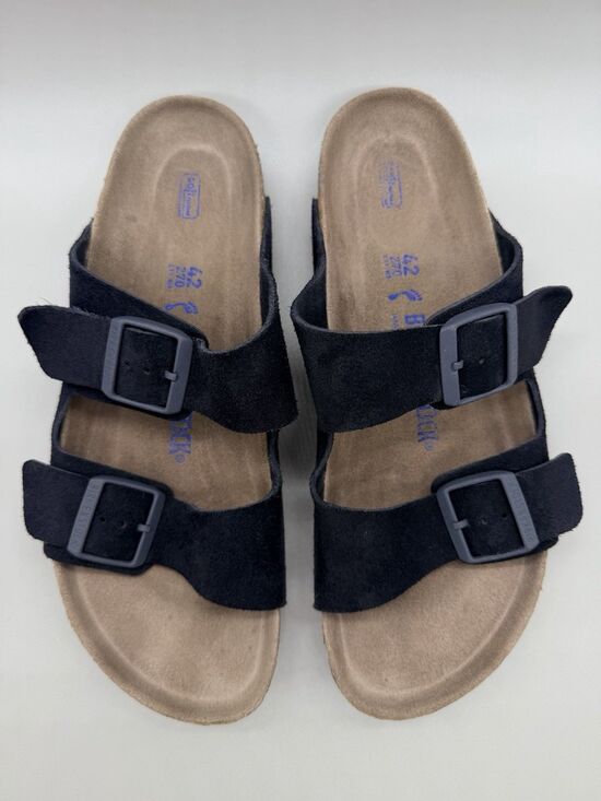 Birkenstock Arizona Soft Footbed Midnight Suede Leather Sandals EU 42 US 9 EUC
